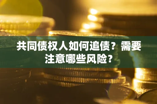 北京共同债权人如何追债？需要注意哪些风险？