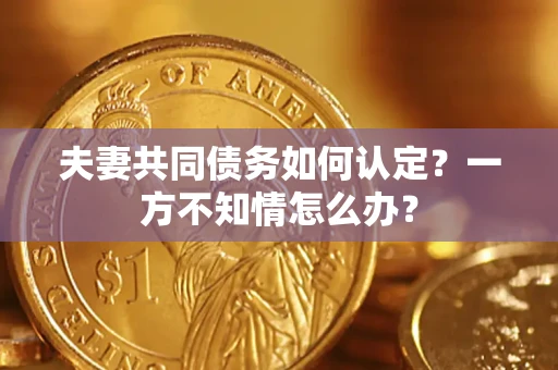 北京夫妻共同债务如何认定？一方不知情怎么办？