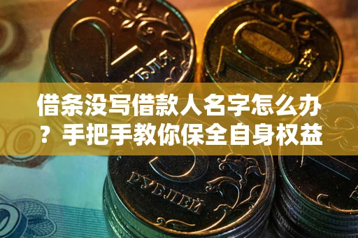 北京借条没写借款人名字怎么办？手把手教你保全自身权益
