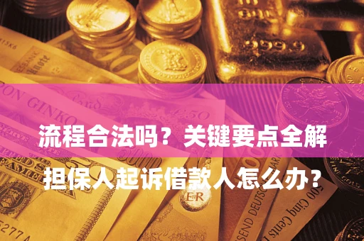 北京

担保人起诉借款人怎么办？流程合法吗？关键要点全解析